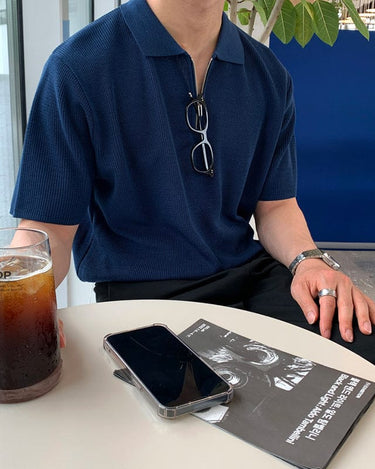 GS No. 95 Knit Quarter-zip Polo - Gentleman's Seoul -