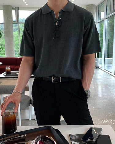 GS No. 95 Knit Quarter-zip Polo - Gentleman's Seoul -