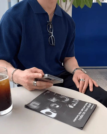 GS No. 95 Knit Quarter-zip Polo - Gentleman's Seoul -