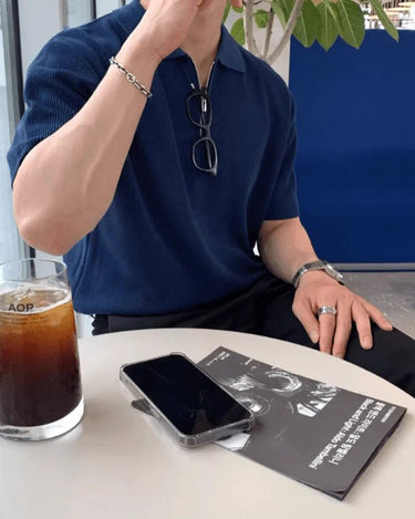 GS No. 95 Knit Quarter-zip Polo - Gentleman's Seoul -