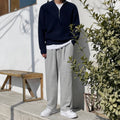 GS No. 96 Korean Loose Quarter-zip Pullover - Gentleman's Seoul -