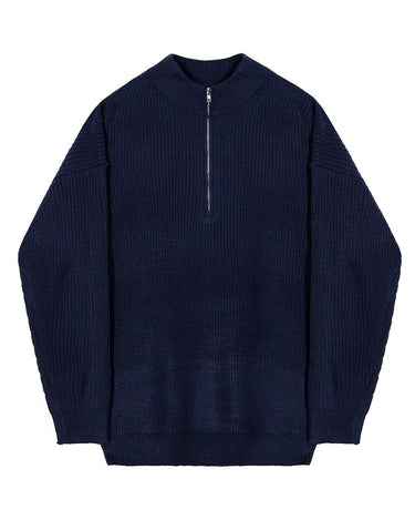 GS No. 96 Korean Loose Quarter-zip Pullover - Gentleman's Seoul -