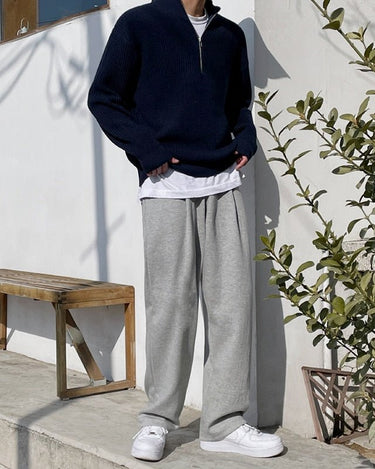 GS No. 96 Korean Loose Quarter-zip Pullover - Gentleman's Seoul -