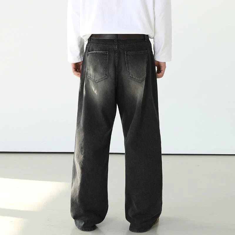 GS No. 97 Washed Black Loose Jeans – Gentleman's Seoul