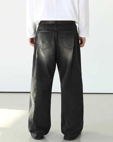 GS No. 97 Washed Black Loose Jeans - Gentleman's Seoul -